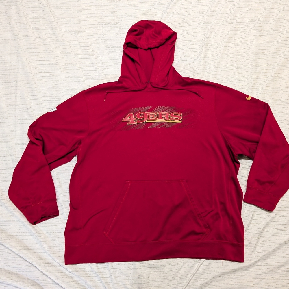 San Francisco 49ers Nike Team Hoodie, Red, Size 3XL